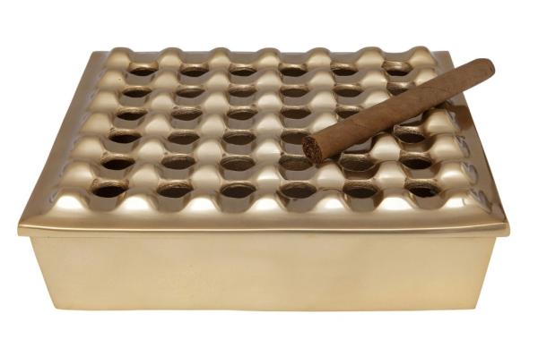 Zigarrenaschenbecher "Soho Square Messing" 25x25cm